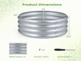 Round Galvanized Steel Raised Garden Bed 242411.5 In Outdoor Planter for Vegetables Herbs Flowers 33822386