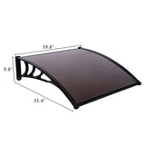 100 x 100 Household Application Door & Window Rain Cover Eaves Canopy Brown & 99785343