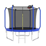 8FT Trampoline with Basketball Hoop, ASTM Approved Reinforced Type Outdoor Trampoline with Enclosure K1163P147129
