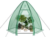 Hexagonal Mini Greenhouse with Zipper Door & Roll-Up Window, PE Cover Outdoor Plant House 10144158