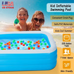 ZUN Inflatable Swimming Pools Inflatable Lounge Pool for Kids Baby Adult Inflatable Water Ball Pool for 14644009