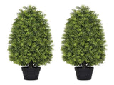90cm Artificial Boxwood Cone Tree Faux Shrub for Outdoor Planter and Entryway Dcor 2pcs/set W2945P323221