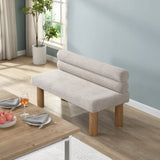 Upholstered Dining Bench, End of Bed, Entryway Bench, Boucle Ottoman for Dining Room, Bedroom, N779P292154E