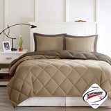 King 3M Scotchgard Diamond Quilting Reversible Down Alternative Comforter Set B03595020
