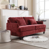 ZUN COOLMORE Mid Century Modern chenille Fabric Loveseat sofa, 2-Seat Upholstered Loveseat Sofa Modern W395P151897