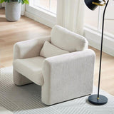 ZUN 33"Corduroy Fabric Single Sofa, Modern Lounge Chairs Single Sofa with Support Pillow, for Apartment, W834P171867