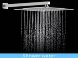 Shower System Shower Faucet Combo Set Wall Mounted with 12" Rainfall Shower Head and handheld shower T3177P269152