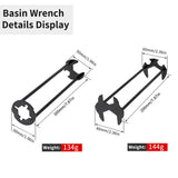 6-Piece Sink Wrench Set, 8-in-1 Sink & Bathroom Faucet Wrench, Adjustable Wrench with Wide Jaw & 85902824