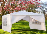 3 x 3m Four Sides Portable Home Use Waterproof Tent with Spiral Tubes White 51280911