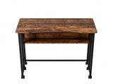 31.5" Computer Desk, Weathered Wood Embossed Melamine Tabletop with Black 58638790