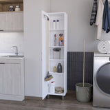 Storage Cabinet Buccan, Laundry, White Finish B092123126