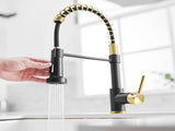 Commercial Kitchen Faucet with Pull Down Sprayer, Single Handle Single Lever Kitchen Sink Faucet W1932P156133