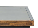 48 inch Coffee Table, No Assembly Required, Black and Whiskey Finish B108P160149