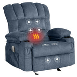 ZUN Vanbow.Recliner Chair Massage Heating sofa with USB and side pocket 2 Cup Holders W1807105778