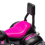 Kids Ride On Motorcycle Toy, 3-Wheel Chopper Motorbike with LED Colorful Headlights Horn, Pink 6V W2823P220542