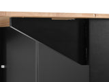 Kitchen Island with Drop Leaf, Kitchen Cart with 3 Tier Pull Out Cabinet Organizer, Internal 24787751