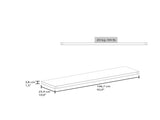 24" x 10" Floating Wall Shelf, Wall-Mounted Display Ledge for Living Room, Bedroom or Office Storage B070P604612