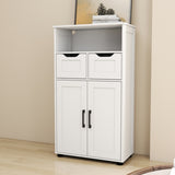 Farmhouse Storage Cabinet ,Versatile Double-Door Storage Cabinet with Adjustable Shelves - Perfect W3151P288898