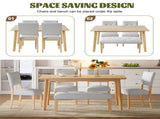 Retro Dining Table, Kitchen Room Table for 6, Minimalist Rectangular Dinette Table for Dining Room N752P294999D