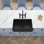 ZUN Inch White Farmhouse Sink Deep Apron Sink Undermount Farmhouse Kitchen Sink Single Farm Sink W127290268