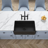 ZUN Inch White Farmhouse Sink Deep Apron Sink Undermount Farmhouse Kitchen Sink Single Farm Sink W928123620