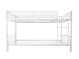 Iron Bed Bunk Bed with Ladder for Kids Twin Size White 35435386