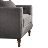 Grey Accent Chair with Pillow B062P209166