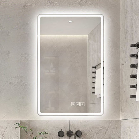 ZUN Bathroom Mirror with Led Lights Front and Backlit, Anti-Fog Lighted Vanity Mirrors for Wall Mounted, T2381P164366