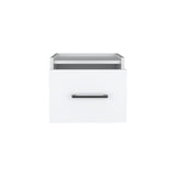 Floating Nightstand, Space-Saving Design with Handy Drawer and Surface, White B097P163089