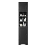 ZUN Multi-Functional Corner Cabinet Tall Bathroom Storage Cabinet with Two Doors and Adjustable Shelves, WF530911AAB