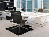 Black Vinyl Lipped Chair Mat for Carpets - 36" x 48" 56480398