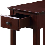 Espresso Accent Table with Bottom Shelf B062P181363