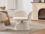 Adjustable Height 360&deg Swivel Bar Stool, Modern Chenille Upholstered Round Dining Chair, W1143P460575