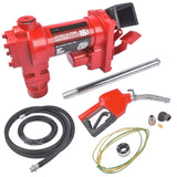 Red Fuel Transfer Pump 115V 15GPM w/ Hose & Nozzle for Gasoline Kerosene Diesel 49874897