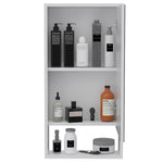 ZUN Modesto Medicine Cabinet, One Open Shelf, Mirrored Cabinet With Two Interior Shelves B128P148755