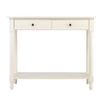 ZUN 2-Tier Console Table with 2 Drawers, Console Tables for, Sofa Table with Storage Shelves, 12371188