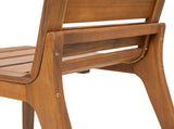 Outdoor Acacia Wood Dining Chair , Teak Finish Patio Chair with Ergonomic Curved Back, N773P355906T