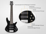 Full Size GIB 6 String H-H Pickup Electric Bass Guitar Bag Strap Pick 43681699