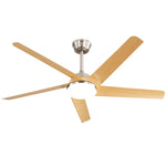 ZUN 52 Inch Modern Ceiling Fan with Dimmable LED Light and Remote Control 5 ABS Blades 3 Color W934P230375