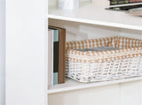 White Computer Desk with 6-Tier Storage Shelves & Bookshelf, Writing Desk Workstation for Home 33001449