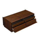 U-Can Modern Rectangle Coffee Table 4 Drawers and 2 Display Shelves, 47.2" Wood Coffee Table 69954420