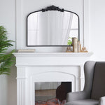 ZUN 40" x 31" Classic Design Large Arch Mirror and Baroque Inspired Frame for Living Room Bathrrom W2078127697