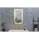 ZUN 40x20 Inch LED Bathroom Mirror with Frontlit and Backlit, Wall Mounted Vanity Mirror with Smart 82333562