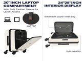 Luggage,with front opening,TSA approved lock,hardshell suitcase,White W2880P208359
