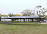 10'x30' Outdoor Party Tent with 8 Removable Sidewalls, Waterproof Canopy Patio Wedding Gazebo, Black 73401213