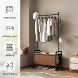 ZUN 1pc, Clothes Rack with Wheels, Rolling Clothing Rack for Hanging Clothes, Heavy Duty Clothes 88942830