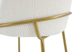 set of 2 dinning chair white seat brown leg W370P193934