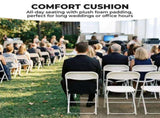 Folding Chairs, 4/6/10-Pack White Indoor Outdoor Stackable Portable for Events, Offices, Weddings 85824238