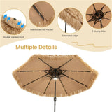 9 Foot Portable Beach Umbrella with Led Lights. 22940480