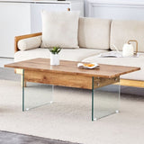 43.3-inch coffee table height-adjustment function combines rustic style W1512P316350